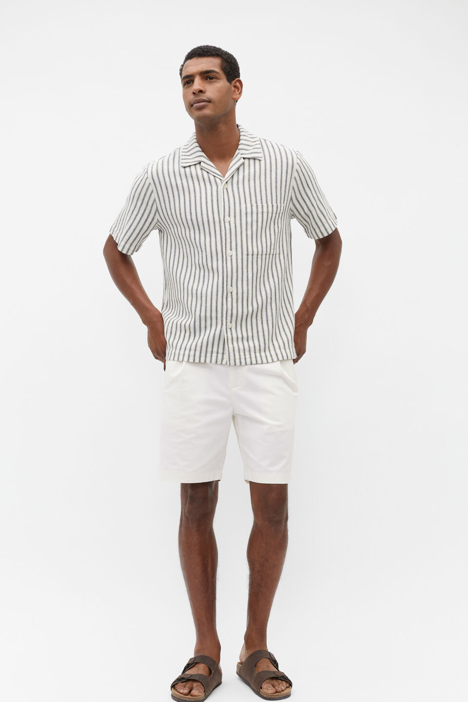 Textured Stripe Shirt  Chalk Multi