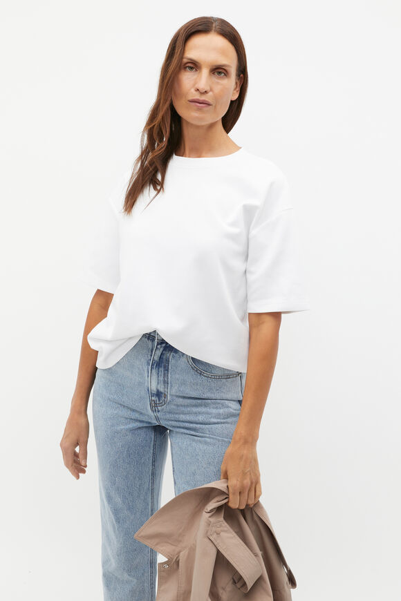 Oversized Boyfriend Tee  Whisper White  hi-res
