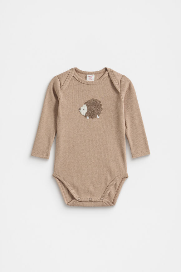 Hedgehog Bodysuit  Nutmeg Marle  hi-res