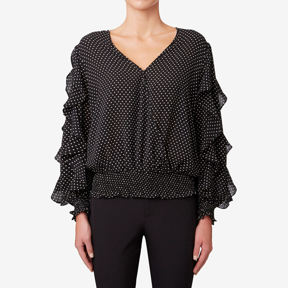 Textured Wrap Top  