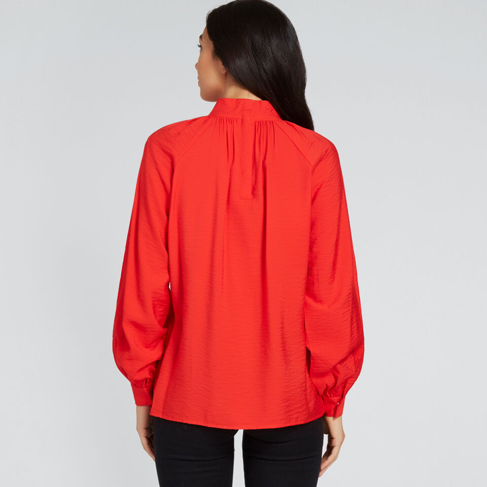 High Neck Blouson Shirt  