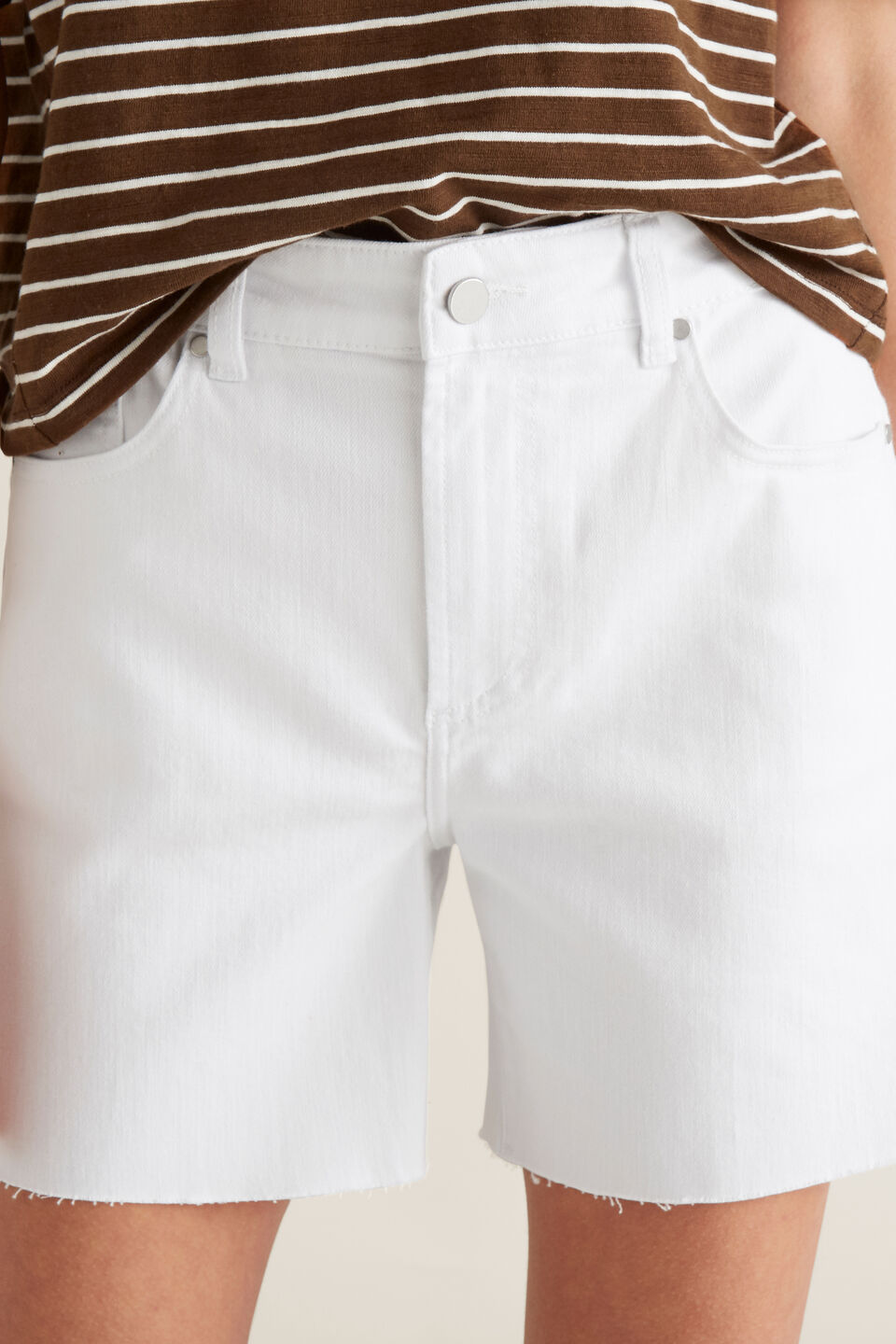 Frayed Denim Short  1