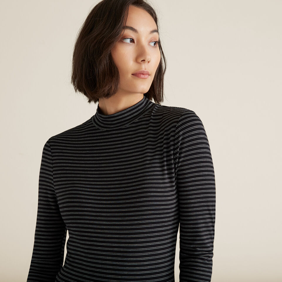 3/4 Sleeve High Neck Top  