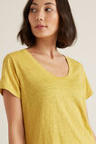 Linen Scoop Neck Tee    hi-res
