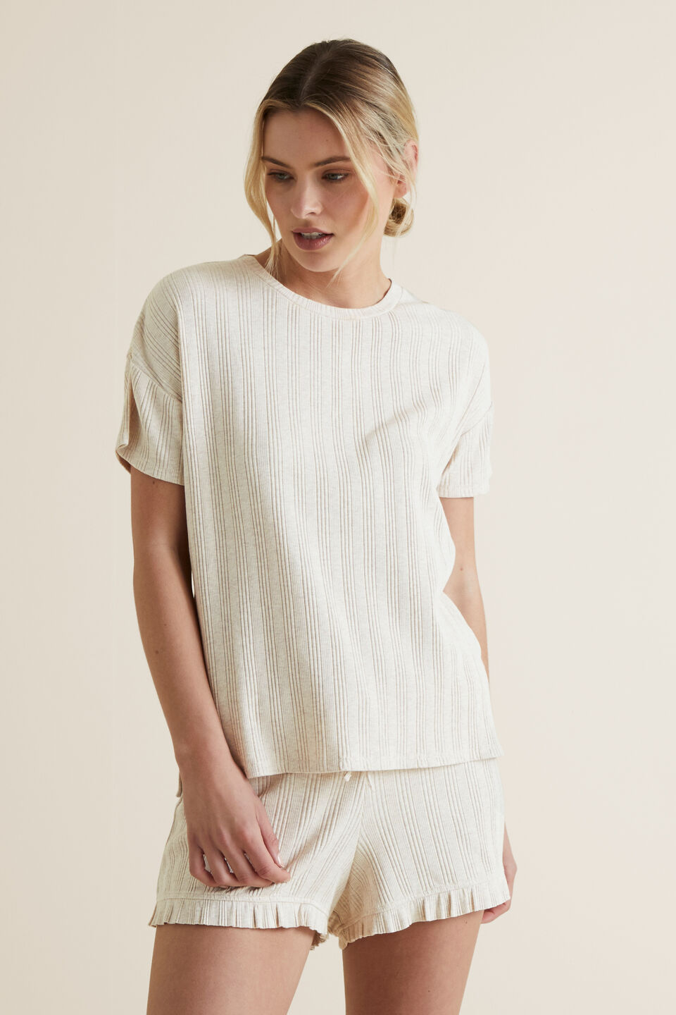 Sleep Rib T-Shirt Set  