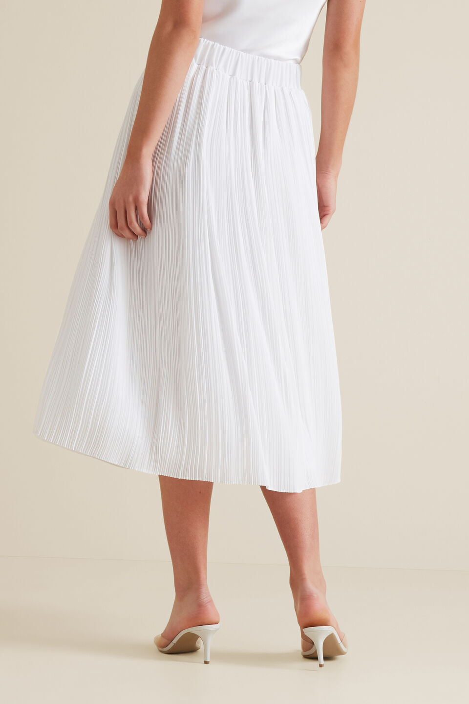 Midi Micro Pleat Skirt  