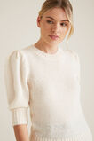 Gathered Sleeve Crop Sweater    hi-res