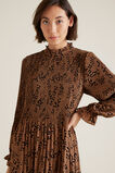 Pleated Animal Dress    hi-res