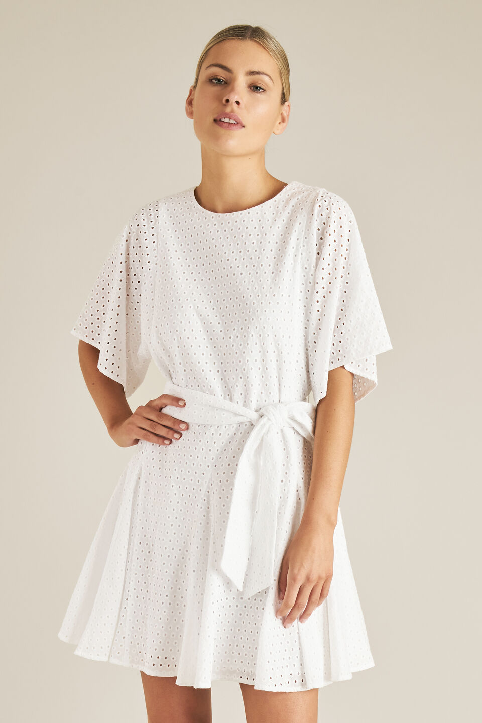 Broderie Godet Dress  