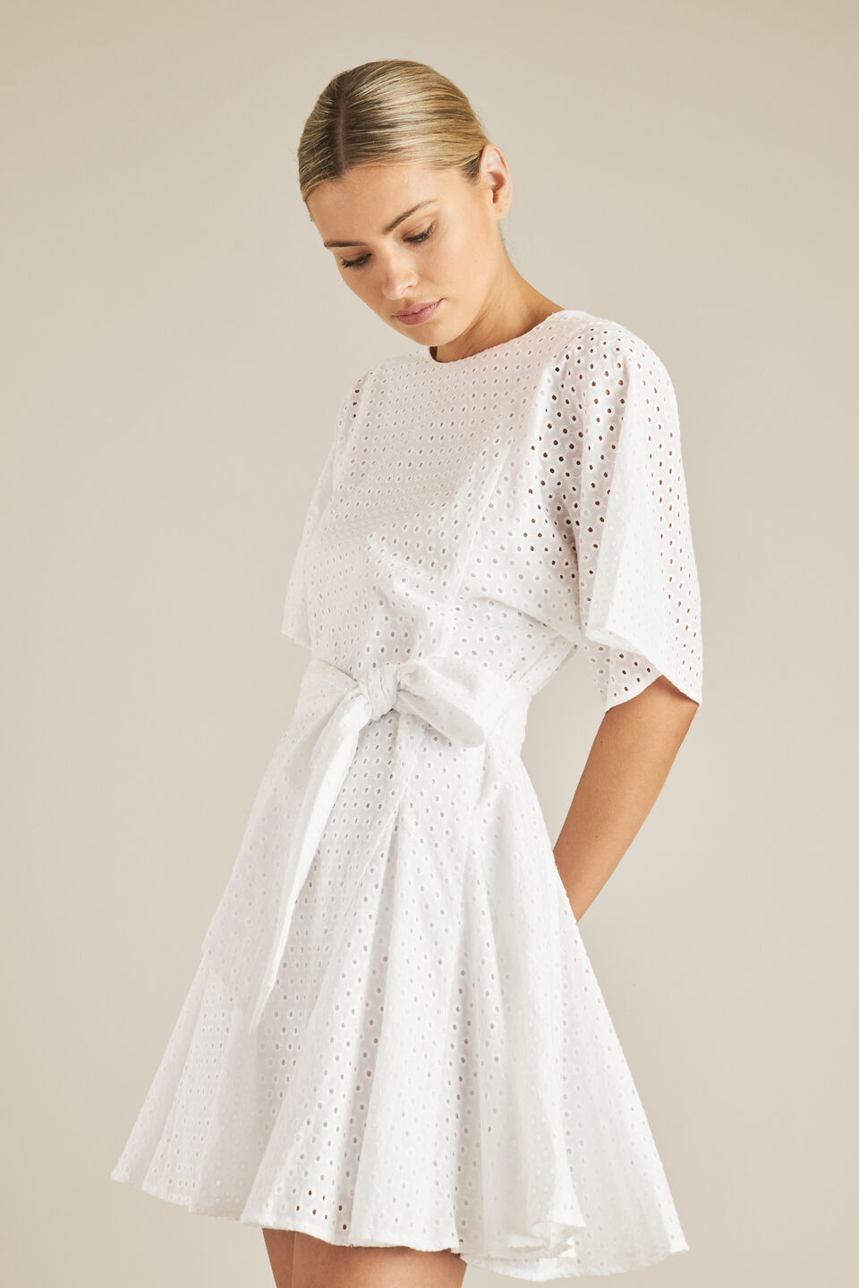 Broderie Godet Dress  