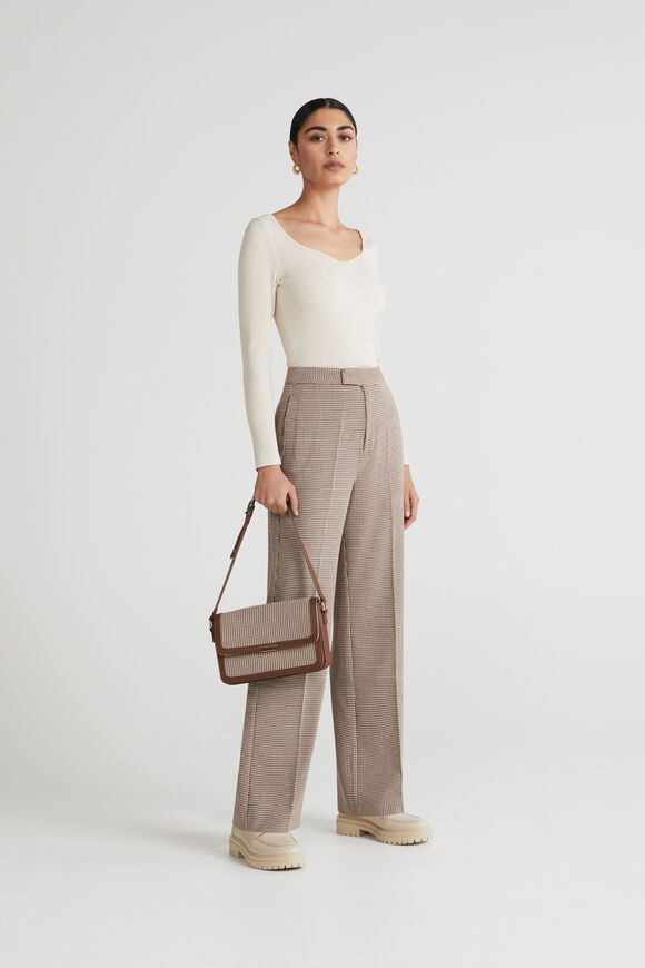 Ribbed Sweetheart Top  Pebble Cream  hi-res