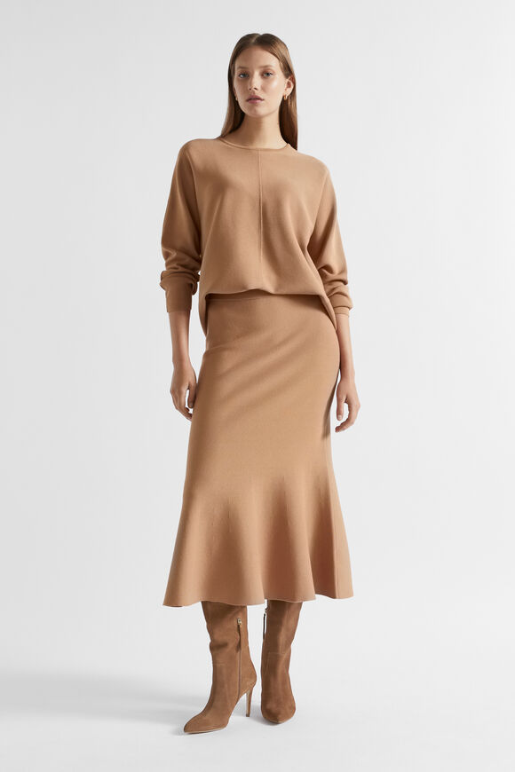 Crepe Cocoon Knit  Fudge  hi-res