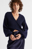 Wool Blend Drape Twist Knit  Midnight Sky  hi-res