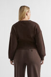 Merino V Neck Crop Knit  Dark Espresso Marle  hi-res