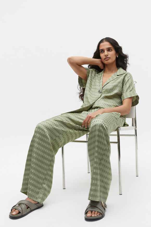 Jacquard Elasticated Pant  Pale Olive  hi-res