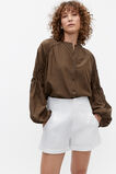 Voile Button Down Blouse  Dark Praline  hi-res