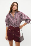Cotton Stripe Shirt  Plum Red Stripe  hi-res