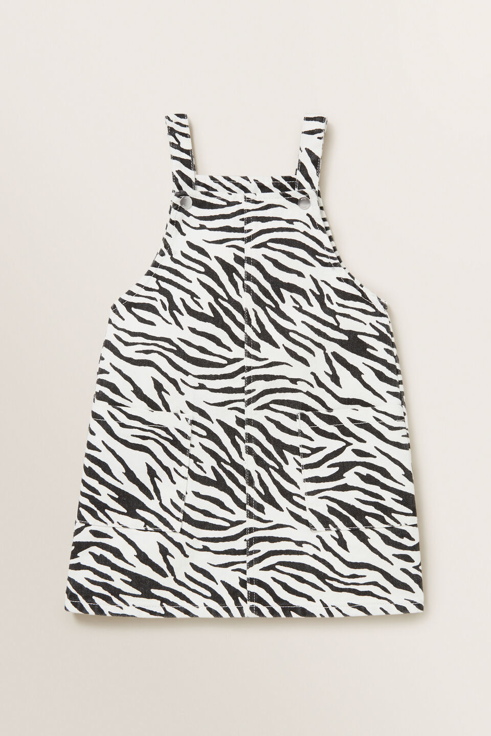 Zebra Denim Pinafore  