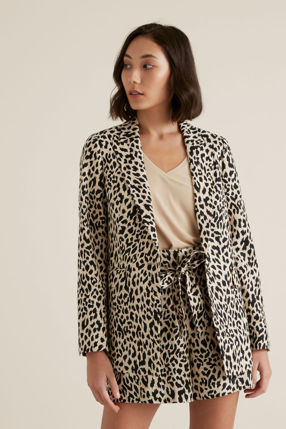 Animal Print Blazer  
