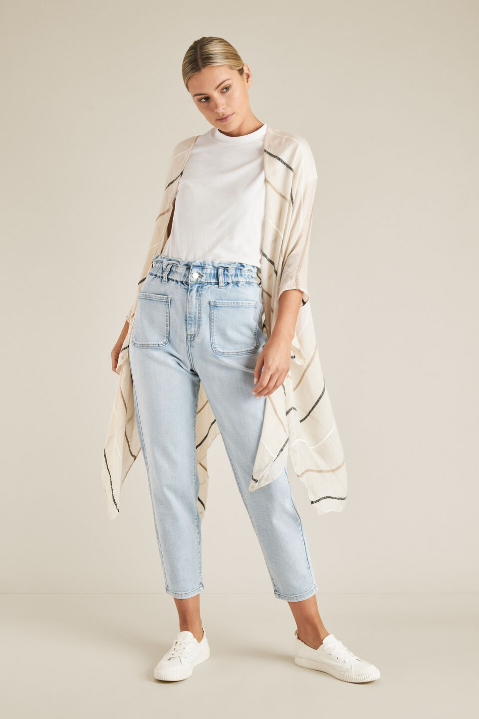 Stripe Poncho  