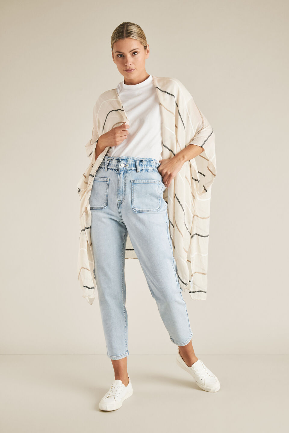 Stripe Poncho  