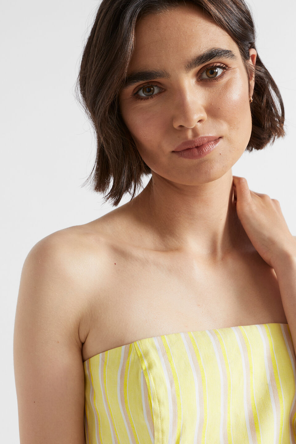 Multi Stripe Mini Dress  Lemon Drop Stripe