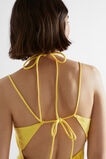 Linen Tiered Halter Maxi Dress  Lemon Drop  hi-res