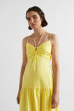 Linen Tiered Halter Maxi Dress  Lemon Drop  hi-res