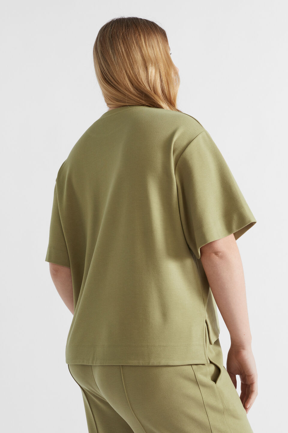 Double Knit Boxy Tee  Pistachio