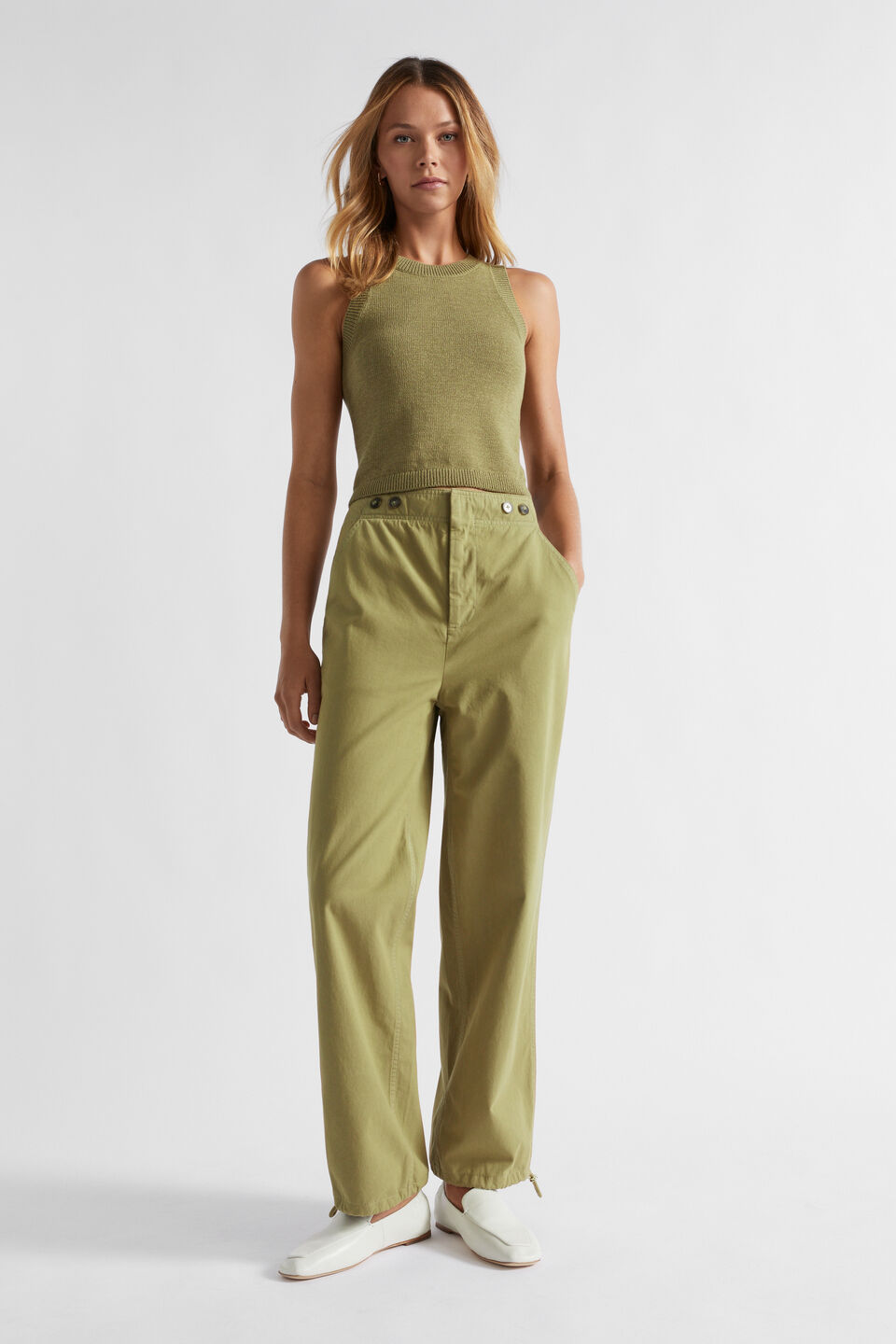 Cotton Cargo Pant  Pistachio