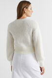 Wool Blend V Neck Knit  Cloud Cream  hi-res
