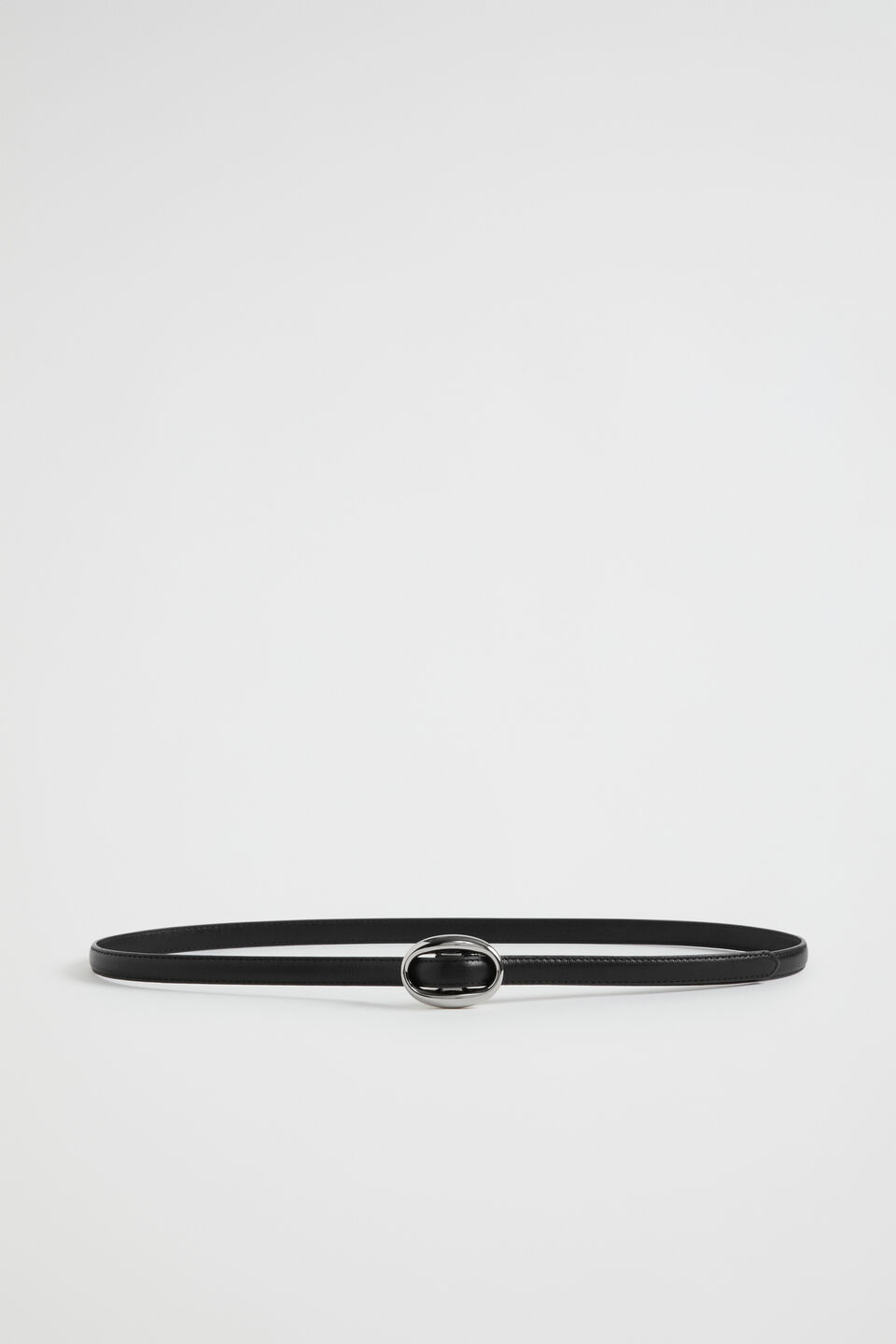 Carmen Oval Buckle Belt  Black