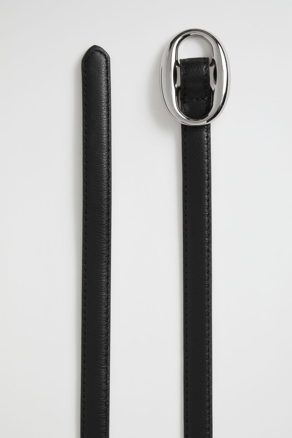 Carmen Oval Buckle Belt  Black