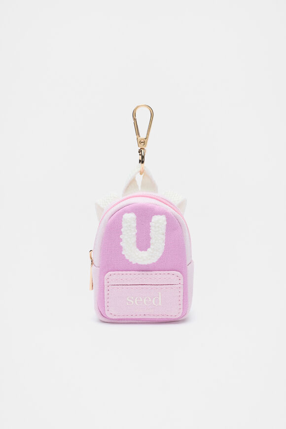 Mini Backpack Initial Keyring  U  hi-res