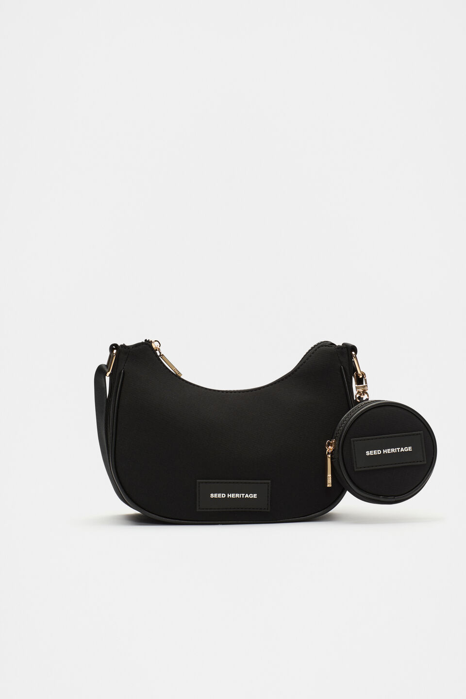 Seed Essential Logo Crossbody Bag  Black