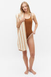Scoop Rib Contrast Swimsuit  Cinnamon Spice  hi-res