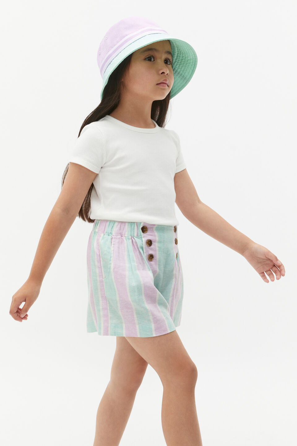 Colourblock Bucket Hat  Soft Lilac