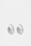 Round Organic Hoop  Silver  hi-res