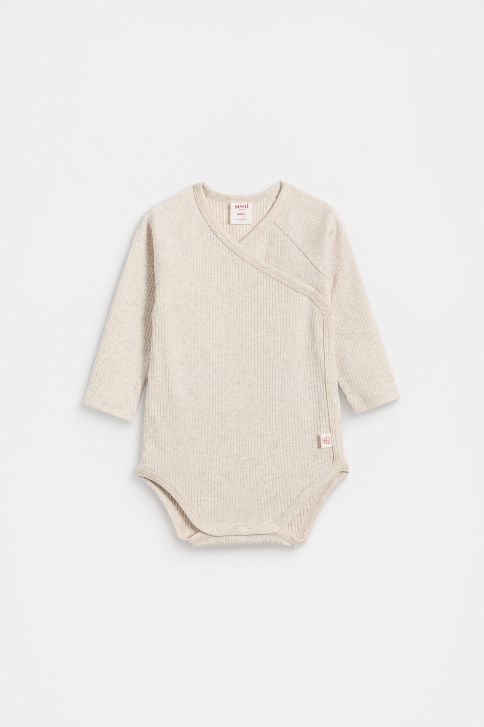 Logo Wrap Bodysuit  Cream Marle