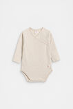 Logo Wrap Bodysuit  Cream Marle  hi-res