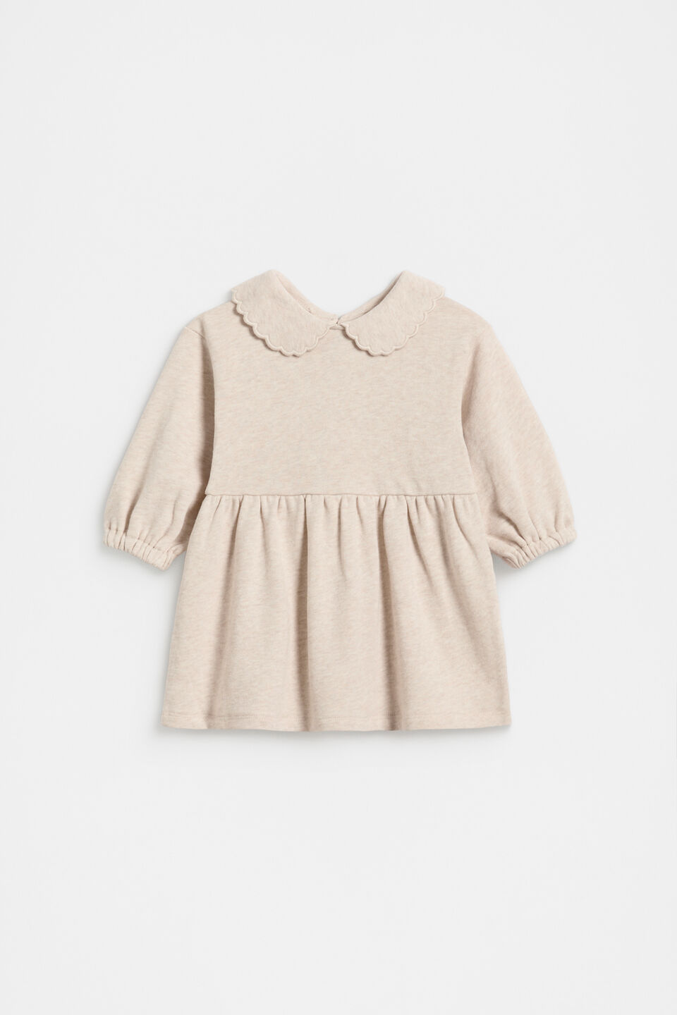 Scallop Collar Dress  Oat Marle