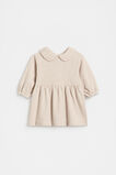 Scallop Collar Dress  Oat Marle  hi-res