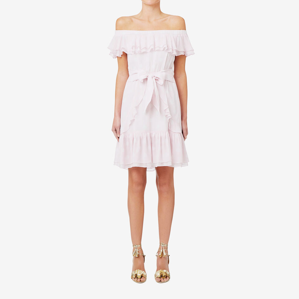 Cold Shoulder Spot Dress  