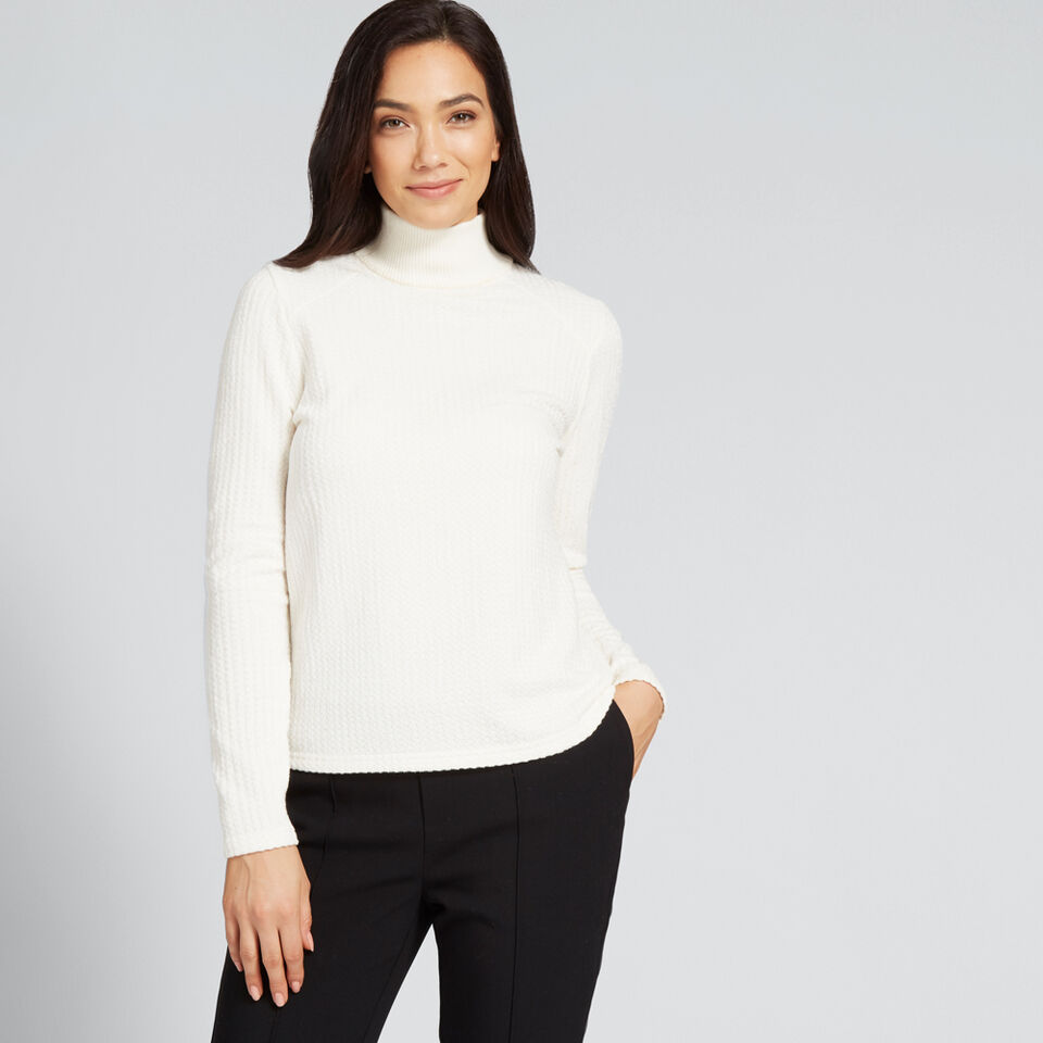 Textured High Neck Top  