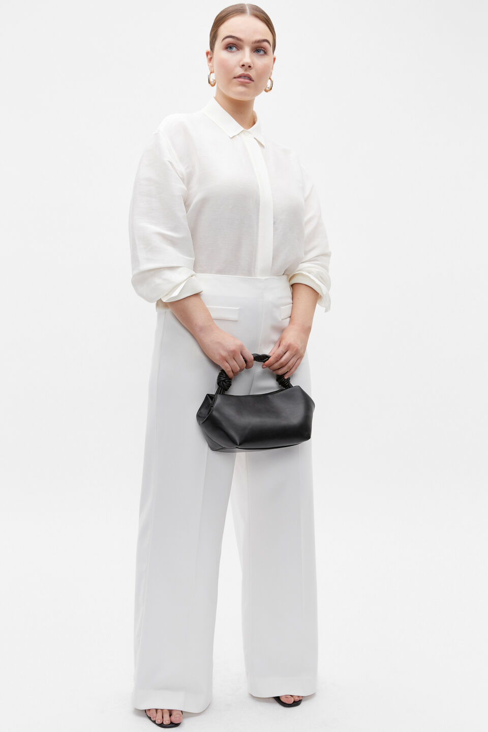Oversized Semi Sheer Shirt  Cloud Cream