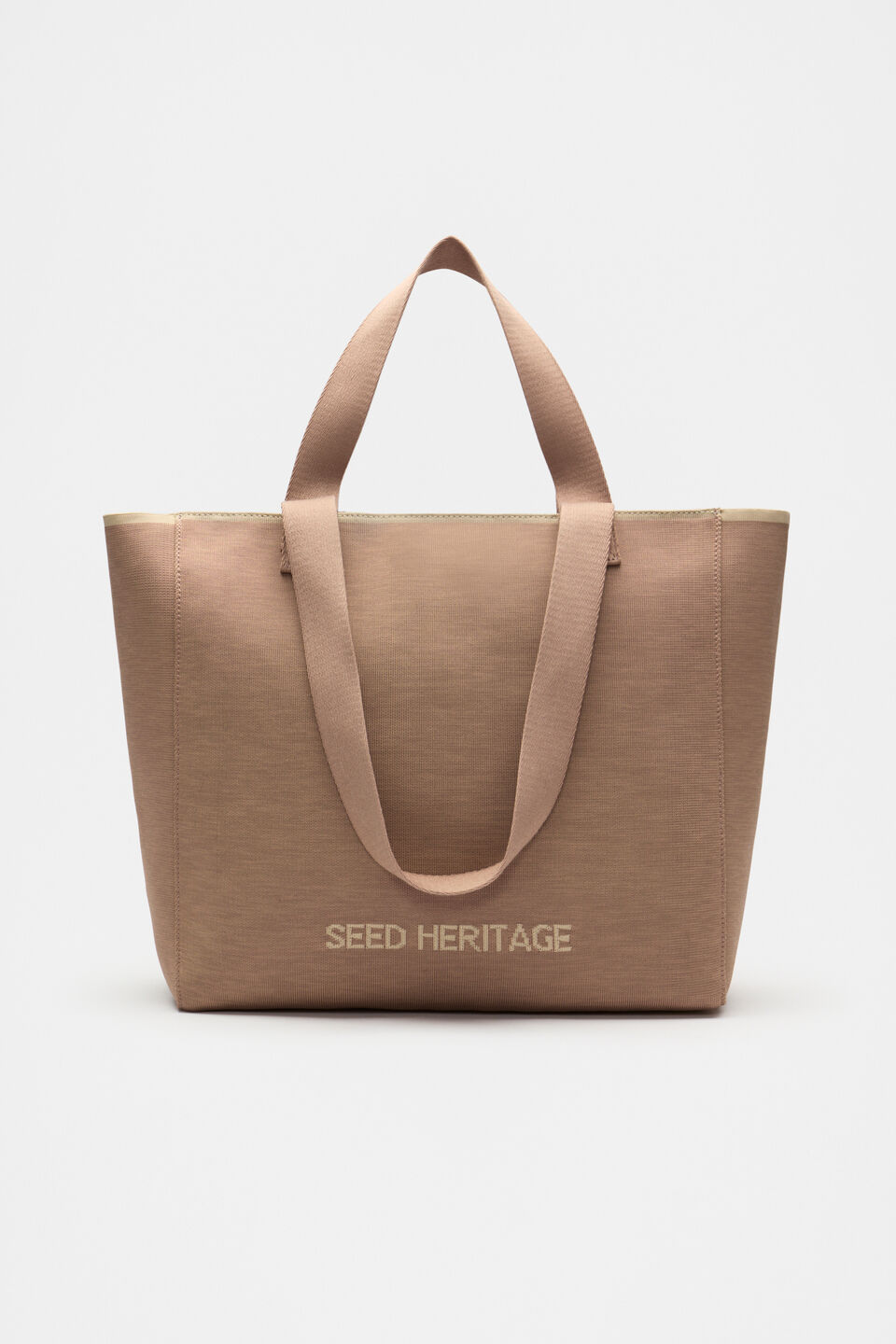 Knit Logo Tote  Amaretto