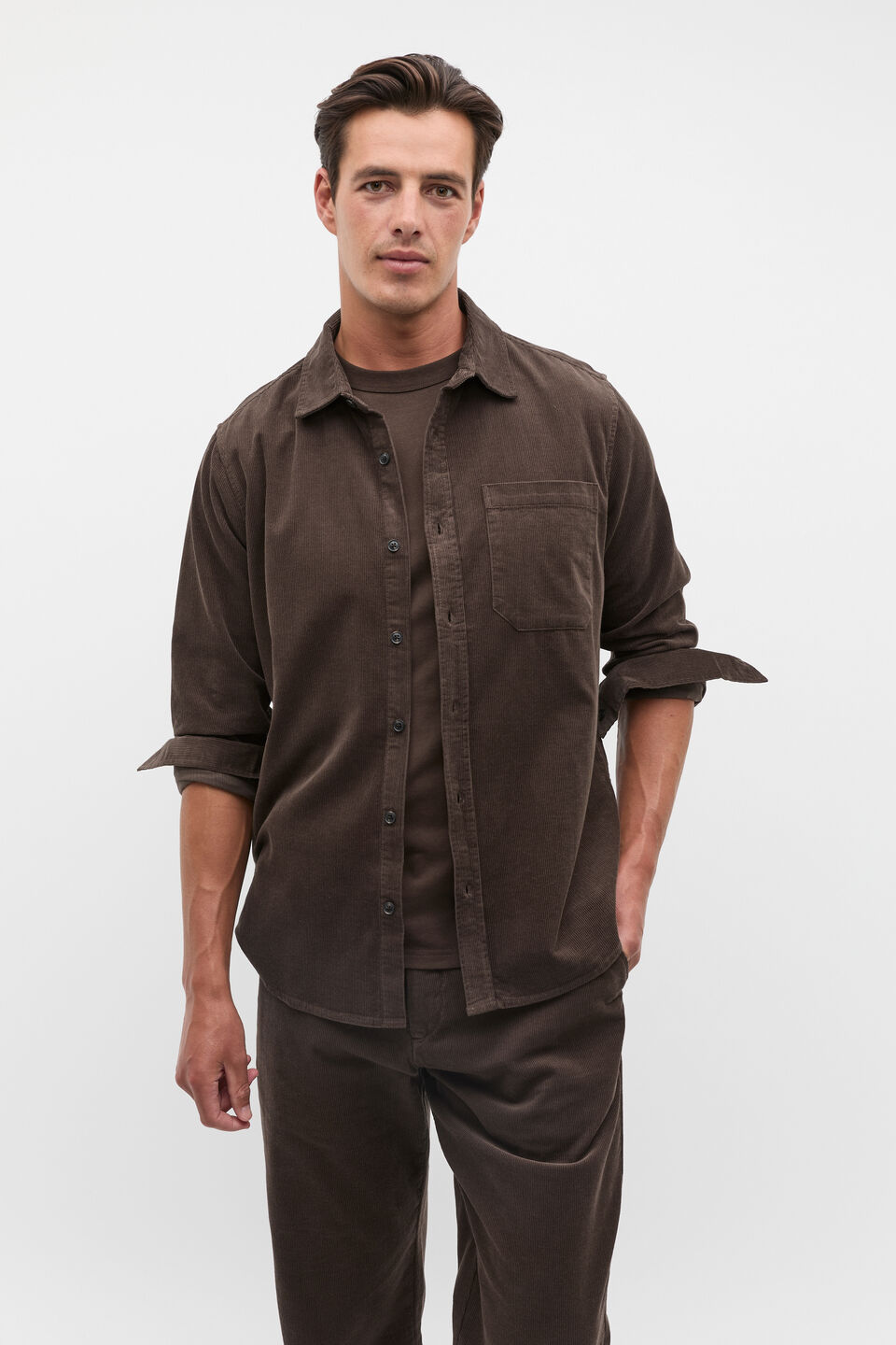 Cord Shirt  Dark Espresso