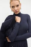 Core Rib Mock Neck Top  Twilight Blue  hi-res