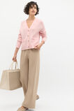Merino Wool V Neck Pocket Cardigan  Rose Petal Marle  hi-res