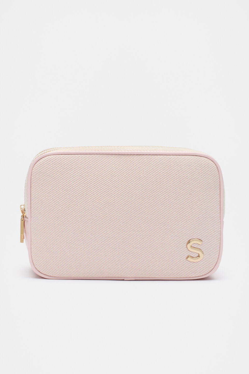 Initials Make Up Bag Rose Petal  S